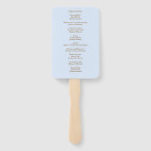 Blue Sky Leaves Herdenkingsdienst Order of Service Handwaaier (Achterkant)