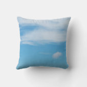 Blue Sky Light Fluffy Wolken Fotografisch strand Kussen (Achterkant)