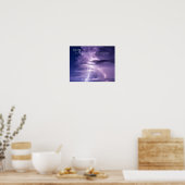 Blue Sky Lightning Inspirerend Serenity Quote Poster (Keuken)