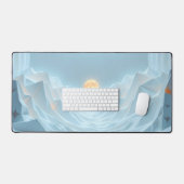 Blue Sky Lunar Desk Mat – Dromerige minimalistisch (Keyboard & Muis)