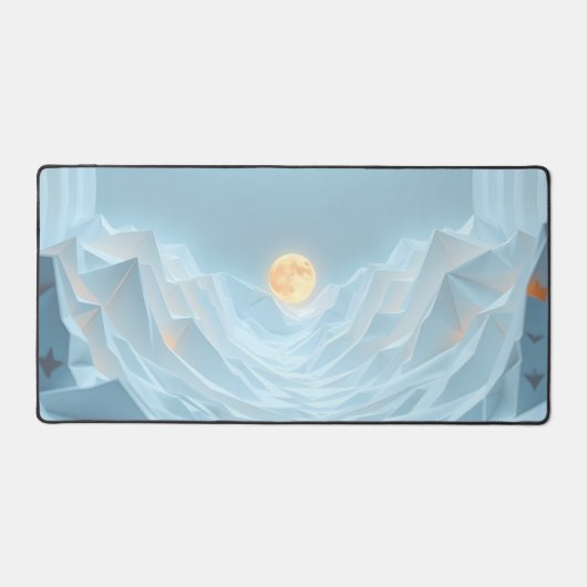 Blue Sky Lunar Desk Mat – Dromerige minimalistisch (Voorkant)