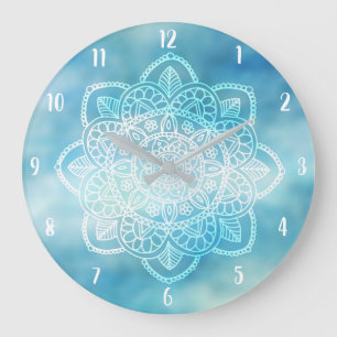 Blue Sky Mandala Wall Grote Klok