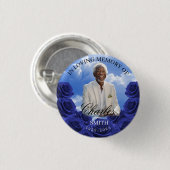 Blue Sky Memorial Button Roses Memorial Button (Voorkant /achterkant)