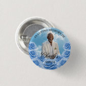 Blue Sky Memorial Button Roses Memorial Button  (Voorkant /achterkant)