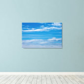 Blue Sky met Cloud Streaks Canvas Afdruk (Insitu (Houten vloer))
