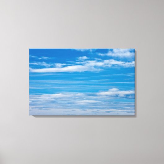 Blue Sky met Cloud Streaks Canvas Afdruk (Voorkant)