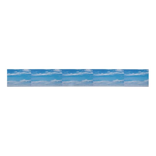 Blue Sky met Cloud Streaks Grosgrain Lint (Voorkant)