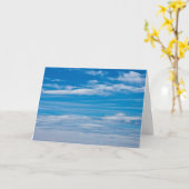 Blue Sky met Cloud Streaks Kaart (Gele Bloem)