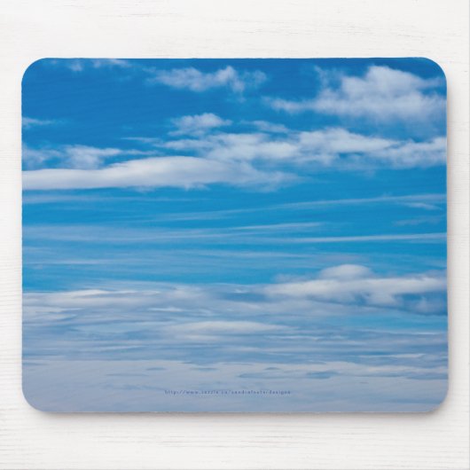 Blue Sky met Cloud Streaks Muismat (Voorkant)