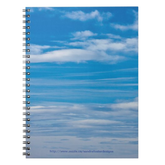 Blue Sky met Cloud Streaks Notitieboek (Voorkant)