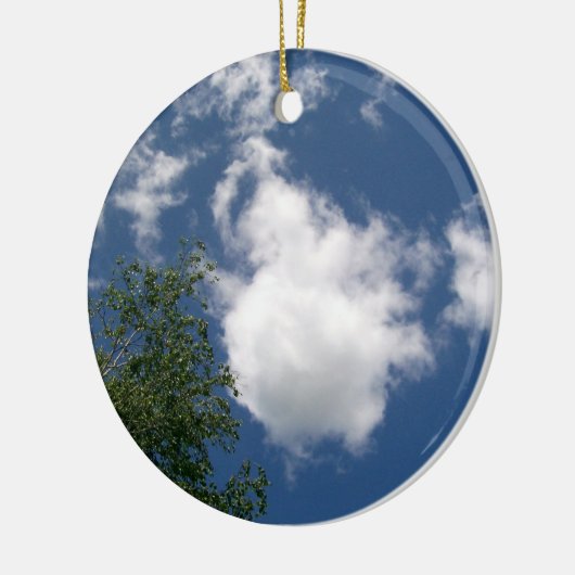 Blue Sky met Clouds en Tree Ornament (Links)