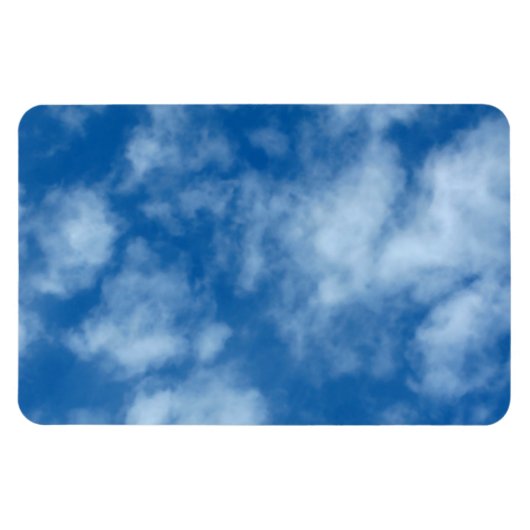 Blue Sky met Clouds Foto Magneet (Horizontaal)