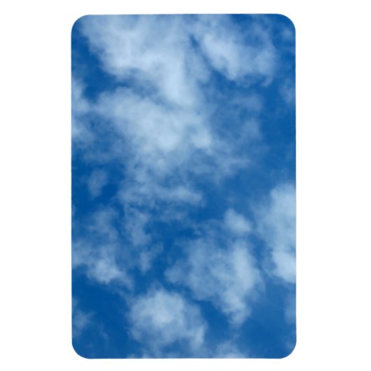 Blue Sky met Clouds Foto Magneet (Verticaal)