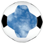 Blue Sky met Clouds Foto op Voetbal (Gedraaid)