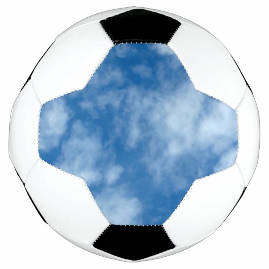 Blue Sky met Clouds Foto op Voetbal (Voorkant)