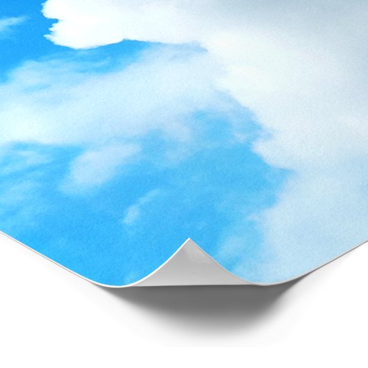 Blue Sky met Clouds Foto Poster (Hoek)