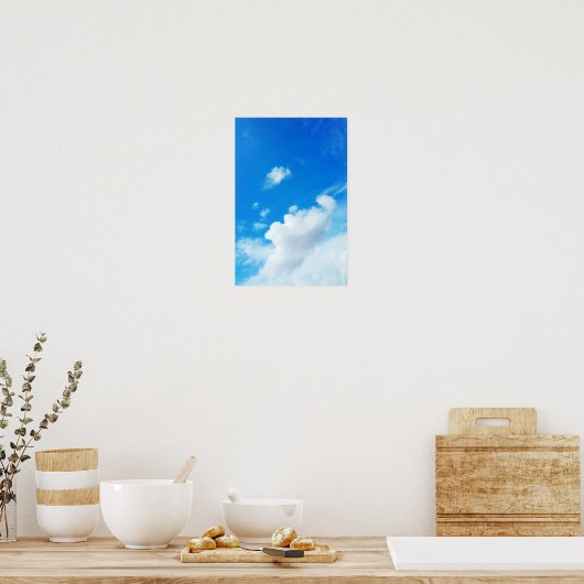 Blue Sky met Clouds Foto Poster (Keuken)