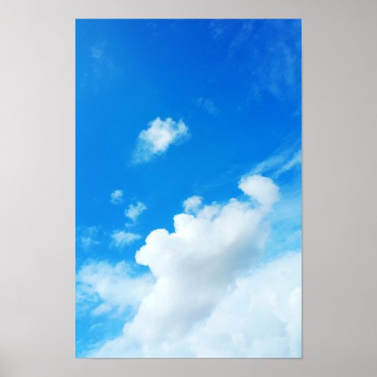 Blue Sky met Clouds Foto Poster (Voorkant)