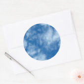 Blue Sky met Clouds Foto Ronde Sticker (Envelop)