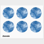 Blue Sky met Clouds Foto Ronde Sticker (Vel)