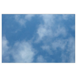 Blue Sky met Clouds Foto Stof