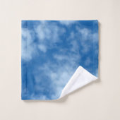 Blue Sky met Clouds Natuur Fotografie Bad Handdoek (Wasdoekje)