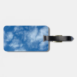 Blue Sky met Clouds Natuur Fotografie Bagagelabel