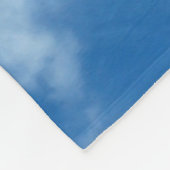 Blue Sky met Clouds Natuur Fotografie Fleece Deken (Hoek)