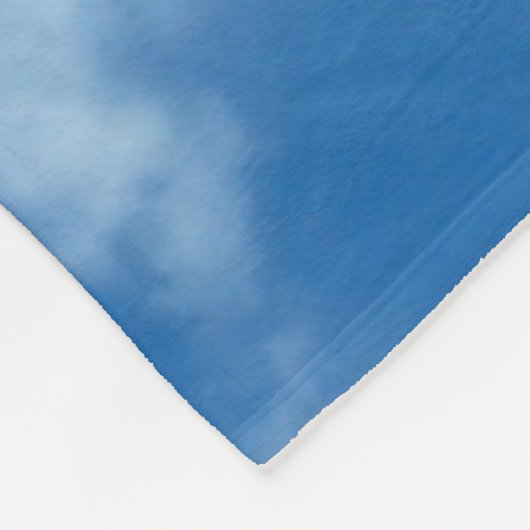 Blue Sky met Clouds Natuur Fotografie Fleece Deken (Hoek)