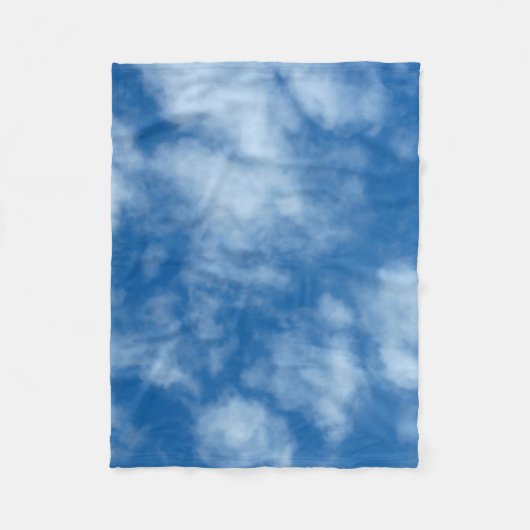 Blue Sky met Clouds Natuur Fotografie Fleece Deken (Voorkant)