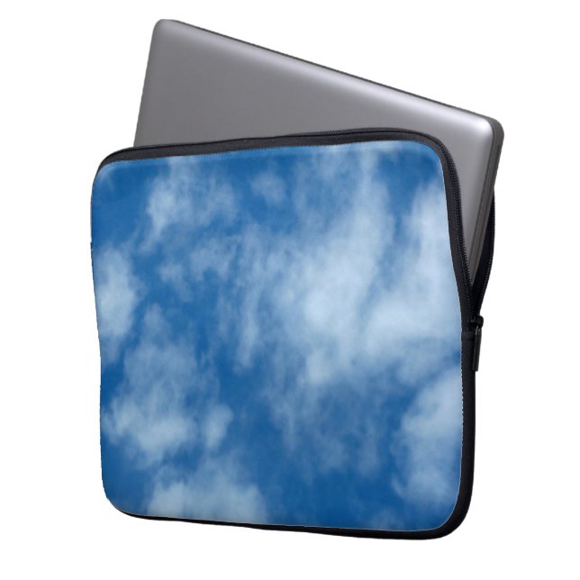 Blue Sky met Clouds Natuur Fotografie Laptop Sleeve (Voorkant Links)