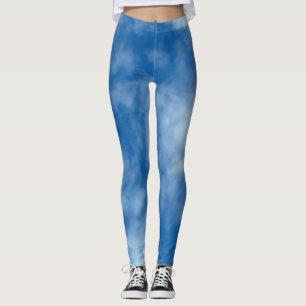 Blue Sky met Clouds Natuur Fotografie Leggings