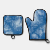 Blue Sky met Clouds Natuur Fotografie Ovenwant & Pannenlap Set (Voorkant)