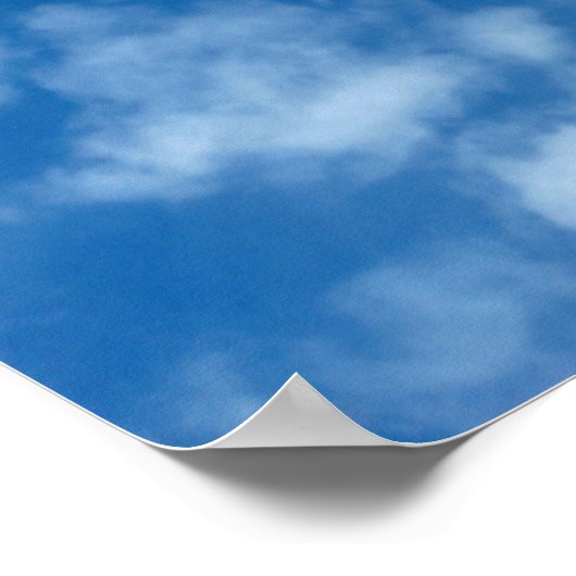 Blue Sky met Clouds Natuur Fotografie Poster (Hoek)