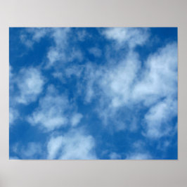 Blue Sky met Clouds Natuur Fotografie Poster