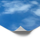 Blue Sky met Clouds Natuur Fotografie Poster (Hoek)