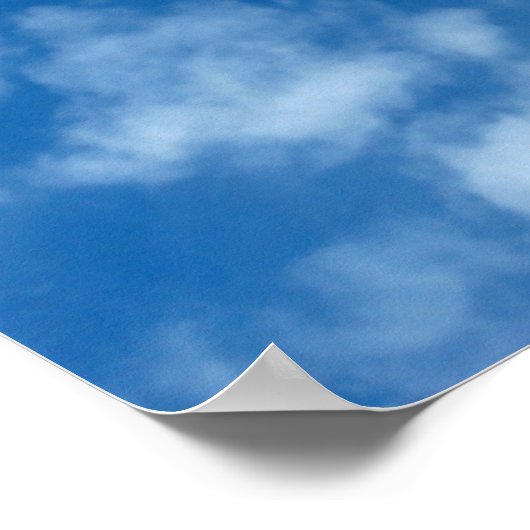 Blue Sky met Clouds Natuur Fotografie Poster (Hoek)
