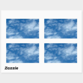 Blue Sky met Clouds Natuur Fotografie Rechthoekige Sticker