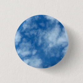 Blue Sky met Clouds Natuur Fotografie Ronde Button 5,7 Cm