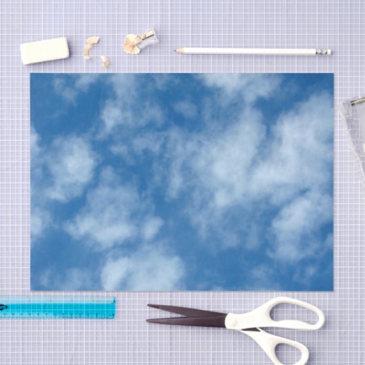 Blue Sky met Clouds Natuur Fotografie Tissuepapier (Craft)