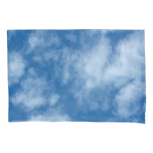 Blue Sky met Clouds Photo Kussensloop (Voorkant)