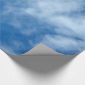 Blue Sky met Clouds Photo Wrapping Paper Cadeaupapier (Hoek)