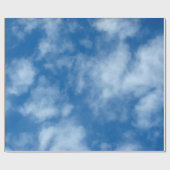 Blue Sky met Clouds Photo Wrapping Paper Cadeaupapier (Vlak)