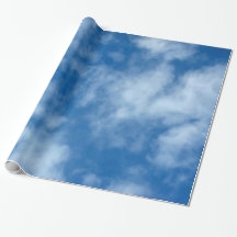 Blue Sky met Clouds Photo Wrapping Paper