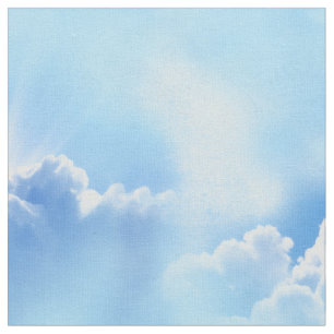 Blue Sky met Fluffy Clouds Herhalen Stof