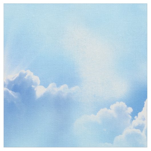 Blue Sky met Fluffy Clouds Herhalen Stof (Close Up)