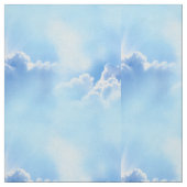 Blue Sky met Fluffy Clouds Herhalen Stof (Swatch)