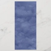 Blue Sky met hangende sterren Baby shower Flat Men Menu (Achterkant)