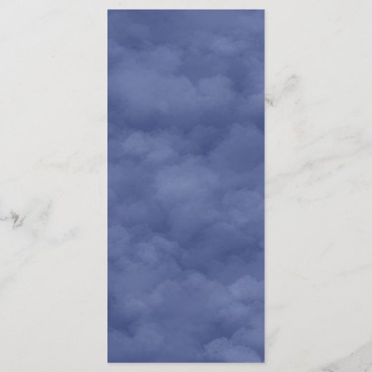 Blue Sky met hangende sterren Baby shower Flat Men Menu (Achterkant)