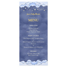 Blue Sky met hangende sterren Baby shower Flat Men